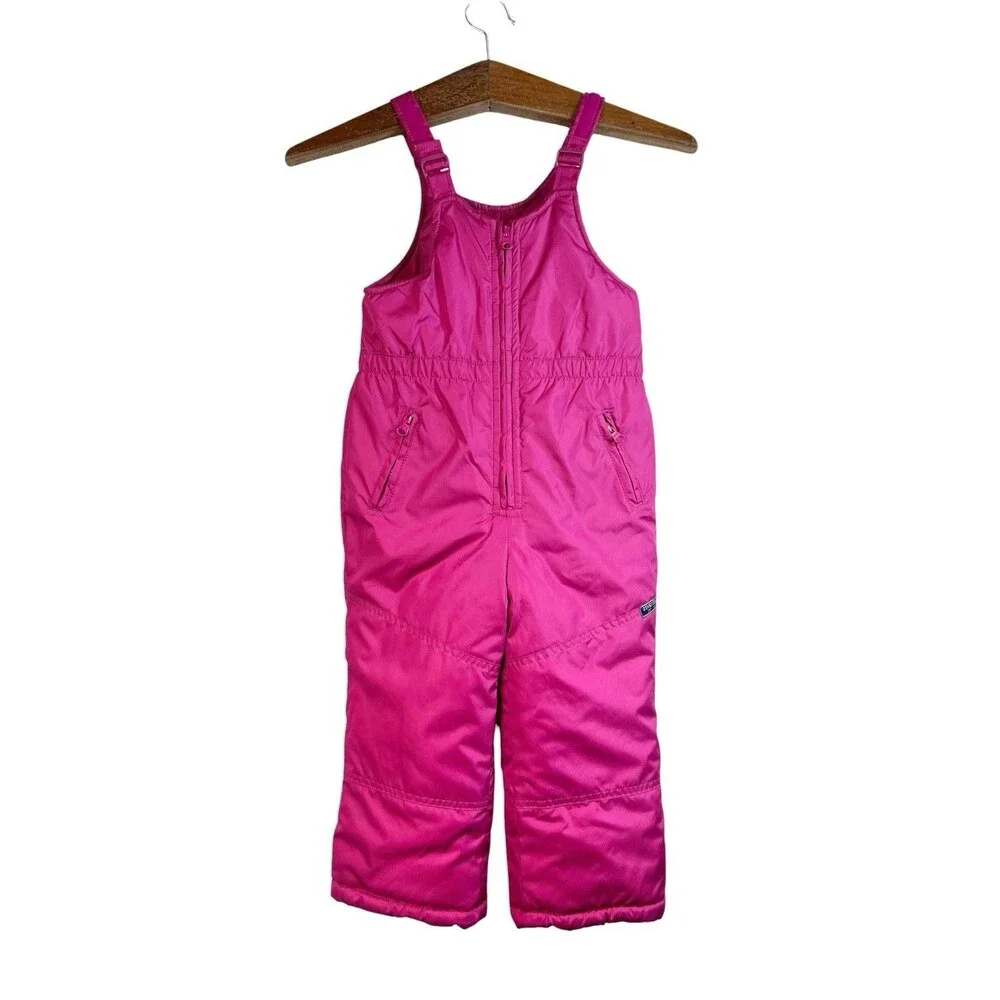 OshKosh B'gosh Girls Insulated Winter Snow Bib Overalls Pants Ski Snowboard 4T